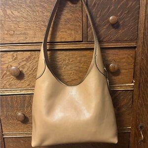 Coach Brooklyn 28 Tan Leather Shoulder Bag Classic Design